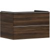 Hansgrohe Xelu Q Umývadlová skrinka, 50x78x55 cm, 2 zásuvky, tmavý orech/chróm 54077000-HG