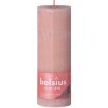 Bolsius Rustic Shine Valec 68x190mm Misty Pink, ružová sviečka
