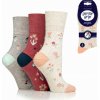 Gentle Grip dámske bavlnené ponožky FLORAL MEMOIR 3 páry voľný lem