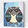 Vymalujsisam.sk Maľovanie podľa čísiel - Sova s ružovými líčkami Veľkosť: 40x50cm, Rám: Na kartónovej doske