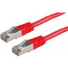 S/FTP Patchkábel 0.5m cat.5e, červený, Cu