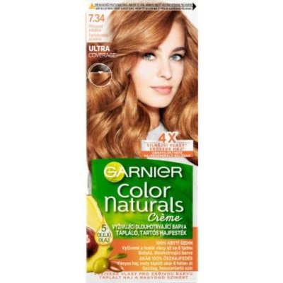 Garnier Color Naturals Créme permanentná žiarivá farba na vlasy 40 ml odtieň 7,34 natural copper pre ženy