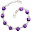 Nefertitis Ametyst náramok striebro Ag 925 B388 NF57734 - 16,5 - 19,5 cm, 14,9 g