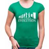 Fajntričko Lezecké tričko - Evolúcia Lezec, Farba zelená, Strih/ Variant Dámsky