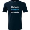 Tričko najlepší svokor na svete darček pre svokra k 60 narodeninám tmavomodré