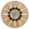 Sammer Kvalitné hodiny NORDIC 3D z dubového dreva 33 cm NordicWood