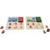 SMALL FOOT Pečiatková vkladačka + Puzzle: Piráti a Princezné 2v1
