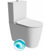 GSI KUBE X WC kombi, Swirlflush, spodný/zadý odpad, biela dual-mat 941909K