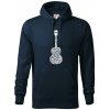 Gitara - názvy hudobných štýlov - Mikina pánska Cape s kapucňou - L ( Tmavomodrá (takmer čierna) )