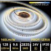 LEDprodukt PROFI LED pásik 128LED/m SMD2835 9,6W/m studená biela IP20 24V - vysokosvietivý