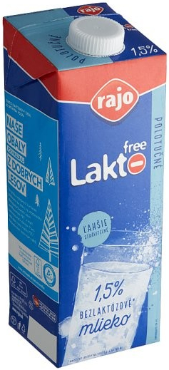 Rajo Lakto Free Mlieko polotučné 1,5% 1l od 2,87 € - Heureka.sk