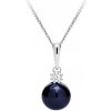 Preciosa Dychberúci strieborný náhrdelník Tonga s pravou riečnou perlou a kubickou zirkónia 5311 20