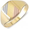 Lillian Vassago Pánsky prsteň z troch farieb zlata LLV06 GR045