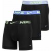 Pánske boxerky Nike Dri-Fit Brief 3P - black light thistle/saphir anthracit - Čierny (M)