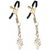Klamerky na bradavky Gold Hollow Heart Nipple Clamps Liebe Seele