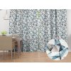 Biante Dekoračný záves Porto PRT-007 Modro-hnedé kryštály - šírka 130 cm 130x160 cm
