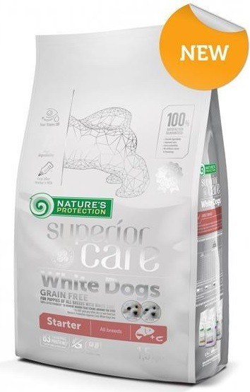Natures Protection PRO Superior care white dog GF Puppy starter salmon All Breeds 10 kg