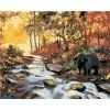 Zuty – Maľovanie Podľa Čísel – Medveď Pri Rieke A Západ Slnka (D. Rusty Rust), 40 × 50 cm, Plátno + Rám 8596530163459