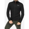 Mikina bez kapucne Salewa Puez Waffle Hyb PL Jacket - black out