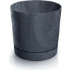 PROSPERPLAST Kvetináč TUBO P BETON EFFECT 14,8cm antracit