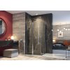 Aquatek GLASS R14 Rohový sprchový kút 100x80x195cm, dvojkrídlové dvere, chróm, sklo frost AQ GLASSR14CH100X8063