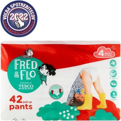 Tesco Fred & Flo Plienkové nohavičky 4 Maxi 42 ks