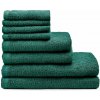 Tmavozelené rýchloschnúce/froté bavlnené uteráky a osušky v súprave 8 ks Quick Dry – Catherine Lansfield