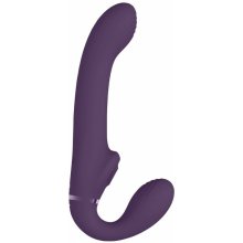 Vive AI fialové strapless strap-on dildo s tlakovým om 23,5 x 4,2 cm
