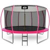 Trampolína Aga 366 cm Ružová + ochranná sieť + schodíky