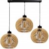 BERGE Stropné LED svietidlo LOFT 3xE27 - WOOD - čierne