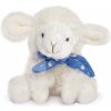 Plyšová ovečka Lamb Scrunchie Doudou et Compagnie biela so vzorovanou šatkou 12 cm rôzne druhy od 0 mes