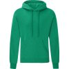 Fruit of the Loom Mikina Classic Hooded Sweat s kapucí COT-162208r8503 L Melír zelená