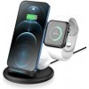 Bezdrôtová nabíjačka (iPhone 15W + Apple Watch 2.5W + AirPods 5W) DUX DUCIS C7 - čierna