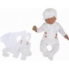 Z&Z 5-dielna pletená sada Boy body nohavice čiapočka motýlik topánočky béžová