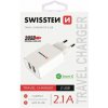 Nabíjačka Swissten Smart IC 2.1A s 2 USB konektormi, biela 22034000