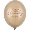 Balóny Happy Birthday čierno-zlaté 30cm 6ks