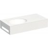 Kompaktná doska pod umývadlo so zapusteným umývadlom vľavo Intedoor TRENTA Compact biela dĺžka 90 cm až 160 cm x 50 cm S výrezom