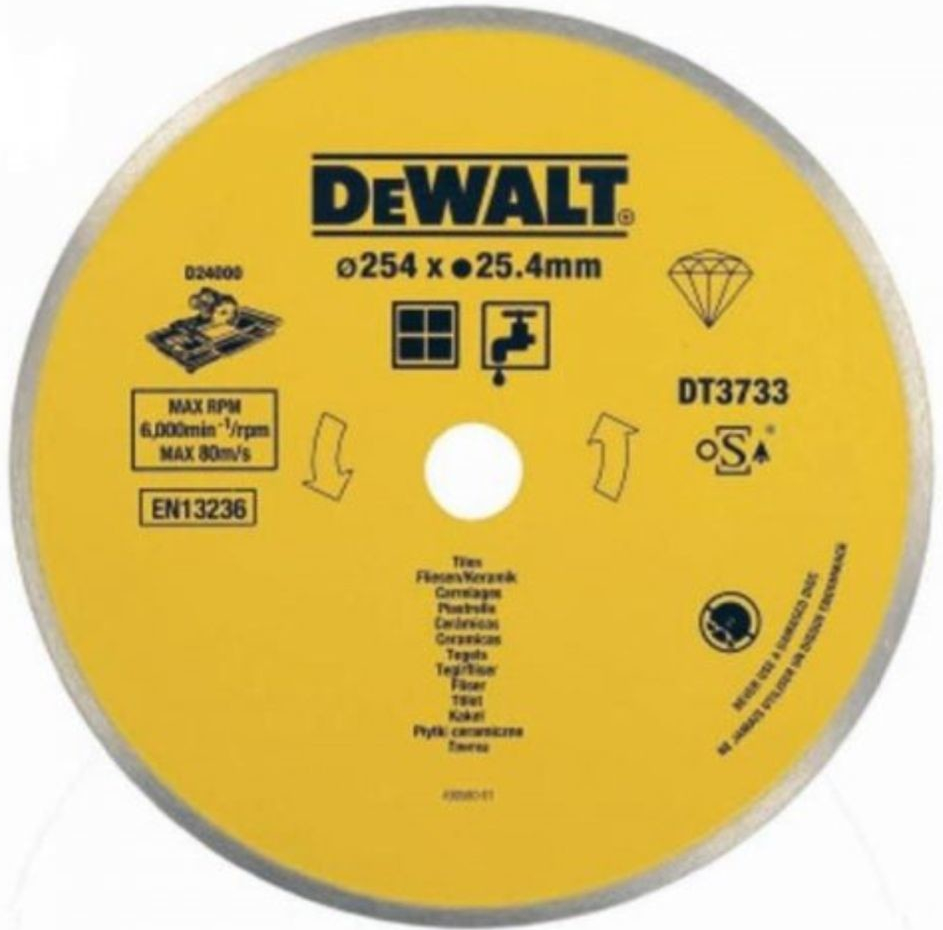 DeWALT DT3733 Diamantový kotúč 250 x 25,4 mm na keramické obklady (D24000)