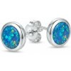 Šperky Nina - Strieborné náušnice Ocean Opal sa zárivými odlesky 925/1000 - ns ag kam h 322 (Strieborné náušnice Ocean Opal sa zárivými odlesky 925/1000 - ns ag kam h 322)