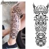 REBELULU Dočasné tetovanie tetovačka veľký rukáv, vodotesná dočasná tetovacia nálepka, Muži, Totemové tetovanie, Tribal, Wings, Ornament