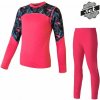 SENSOR MERINO IMPRESS SET detský tričko dl.rukáv + spodky magenta / floral Veľkosť: 140