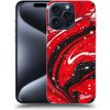 Picasee silikónový prehľadný obal pre Apple iPhone 16 Pro Max - Red black