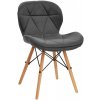 Škandinávske kreslo 4Rico QS 186 zamatové šedé