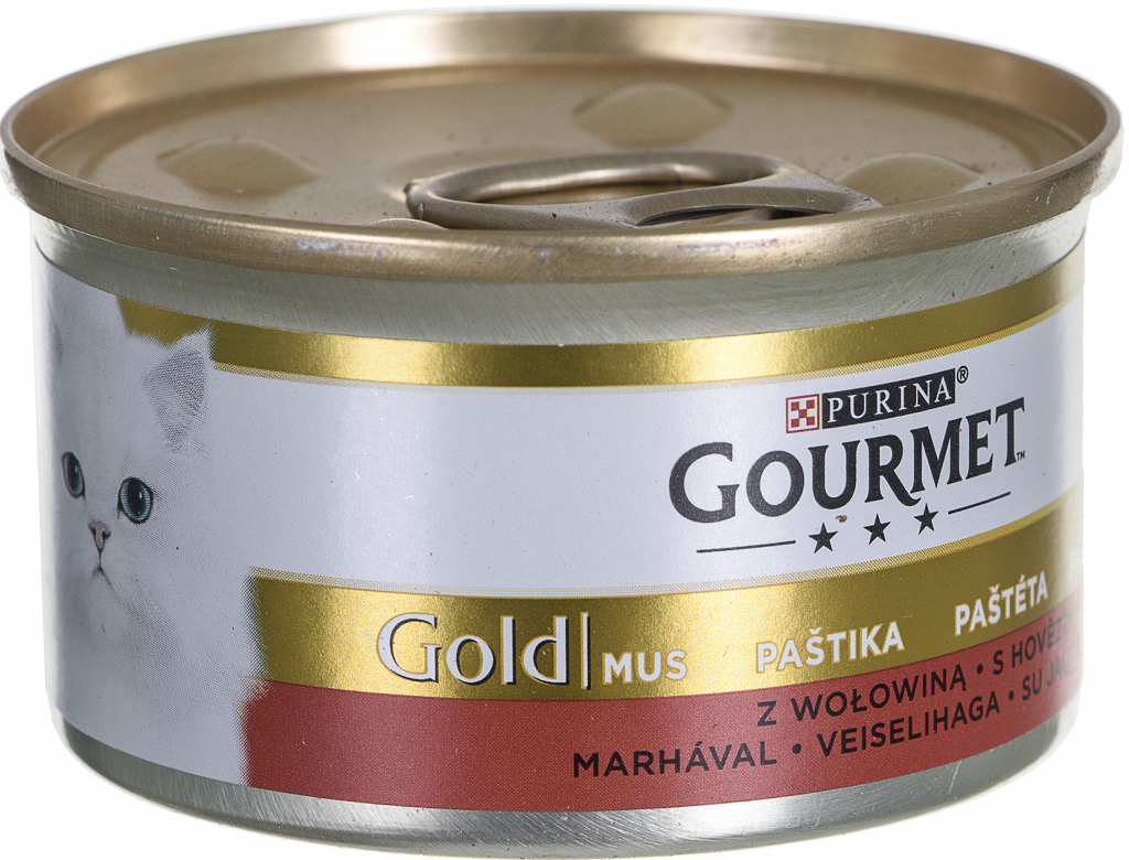 Gourmet Gold Cat jemná paštika hovězí 85 g