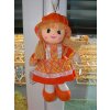 SPARKYS bábika hadrová látková 30 cm oranžová