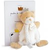Doudou et Compagnie Paris Doudou Hračka s držiakom na cumlík medvedík kráľ 15 cm