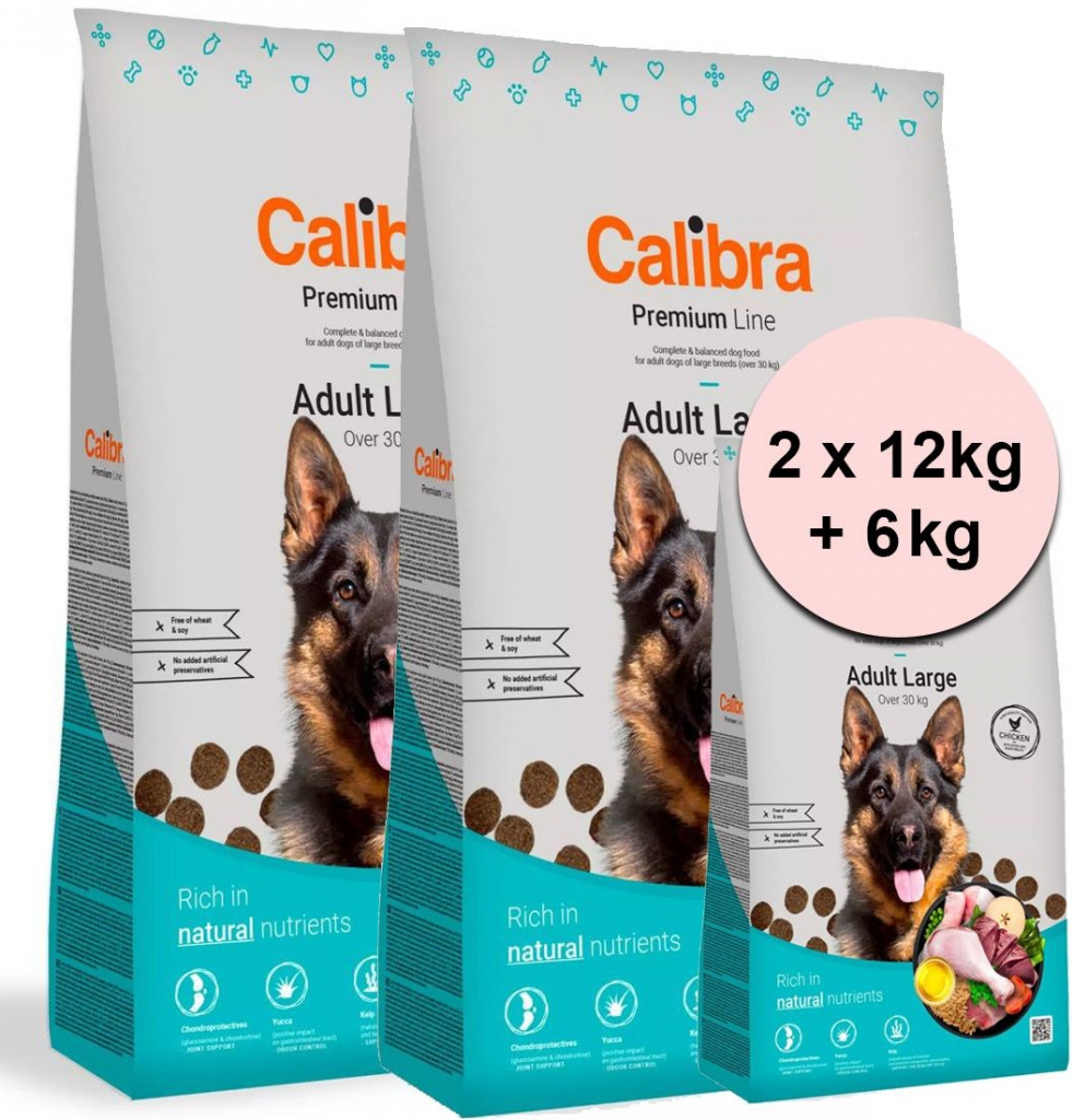 Calibra Dog NEW Premium Adult Large 2 x 12 kg