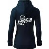 Florbal team - Mikina dámska trendy zipper s kapucňou - 2XL ( Tmavomodrá (veľmi tmavá - skoro čierna) )