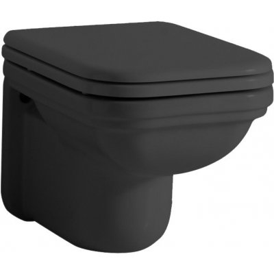 KERASAN - WALDORF závesná WC misa, 37x55cm, čierna mat 411531