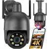 OTOČNÁ IP KAMERA WiFi VONKAJŠIA 8MPx ULTRA HD 6x ZOOM DETEKCIA 4K ICsee